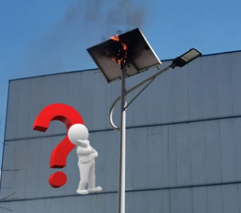 led solar street light fire solar panel fire